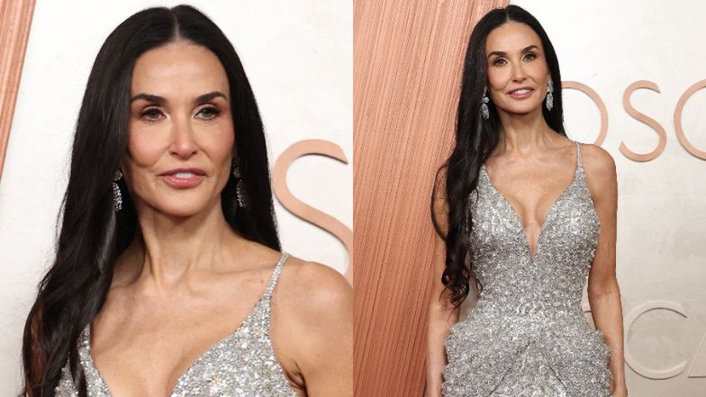 Demi Moore zachwyca na Oscarach w świecącej sukni do ziemi 