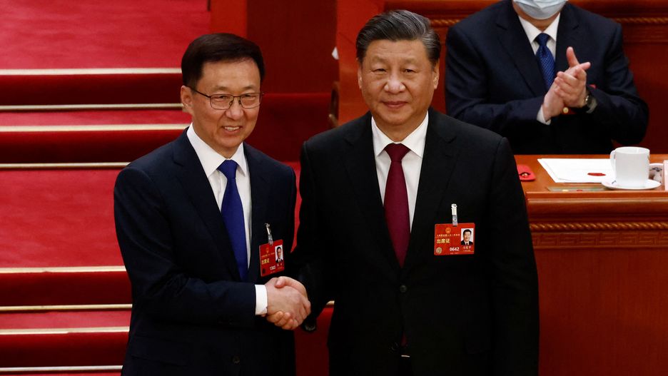 Wiceprezydent Chin Han Zheng i Xi Jinping