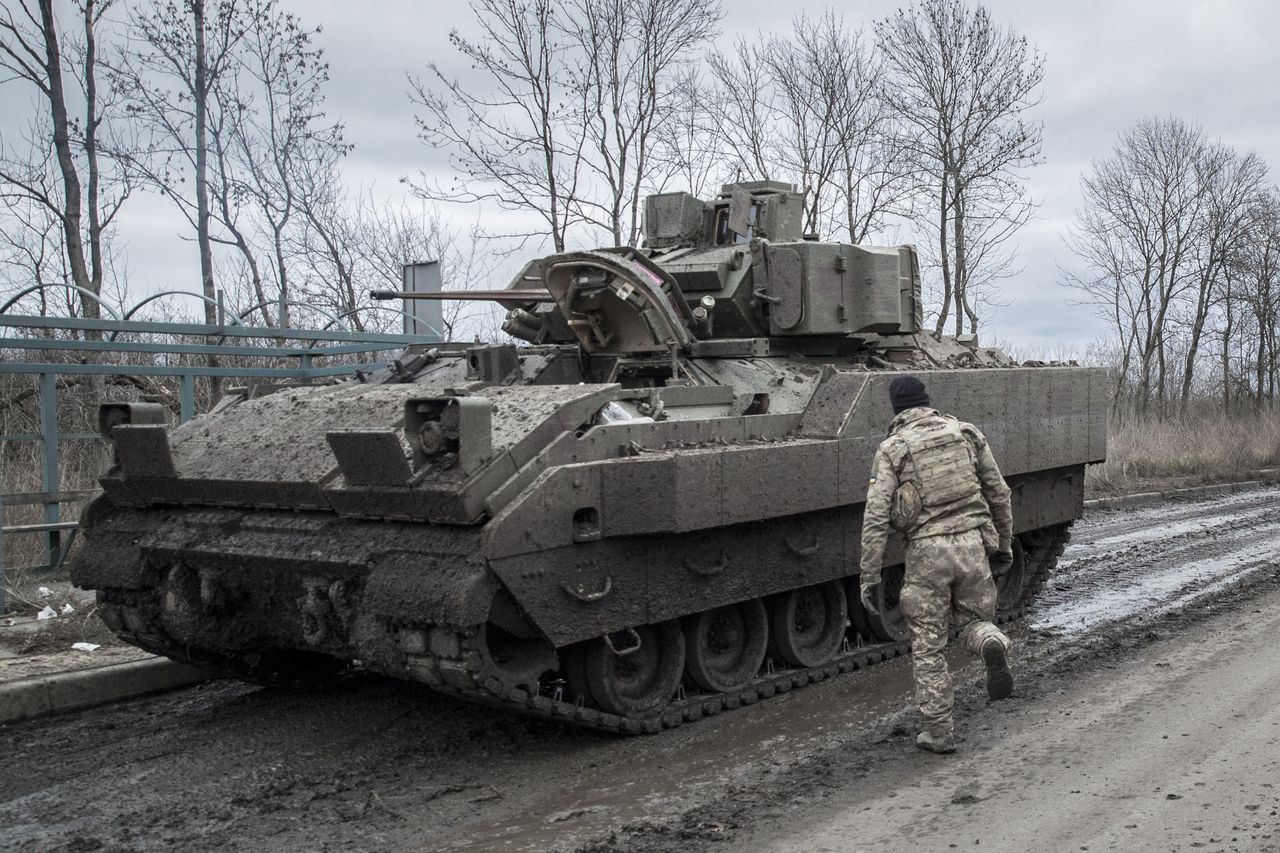 M2A2 Bradley ODS gdzieś w okolicy Awdijiwki.