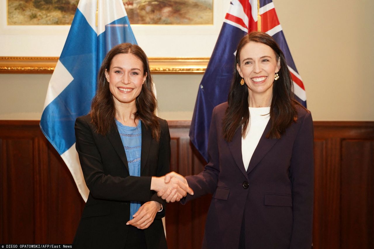 Jacinda Ardern z Sanną Marin, premierką Finlandii