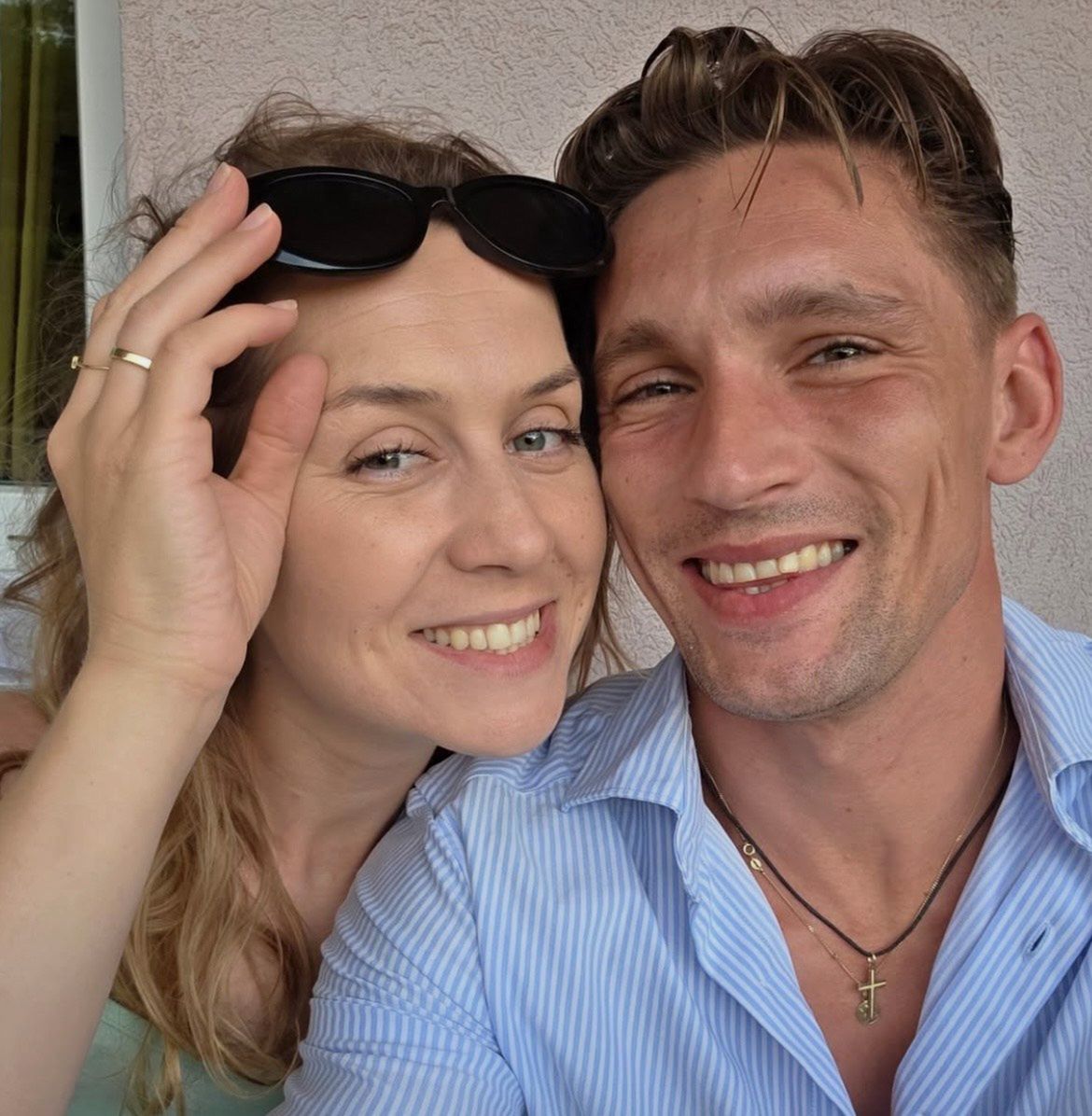 Filip Gurłacz z żoną