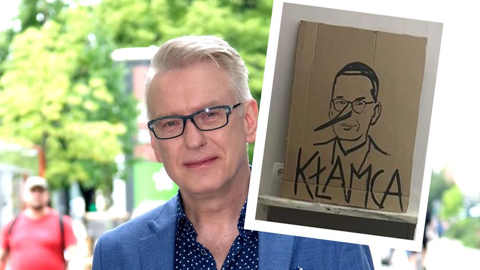 Mariusz Szczygieł pokazał transparenty na marsz 4 czerwca