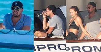 Leonardo DiCaprio pije wino z modelkami w Saint Tropez (ZDJĘCIA)