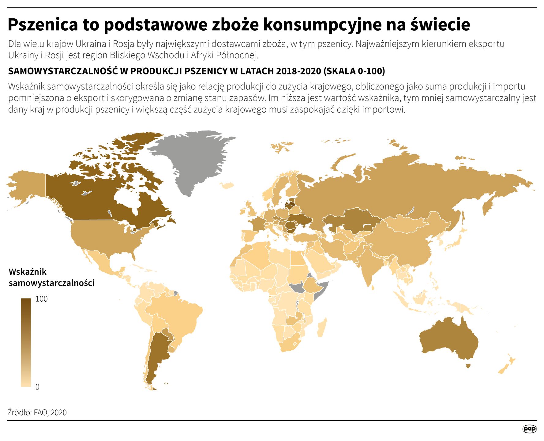 Produkcja pszenicy na świecie