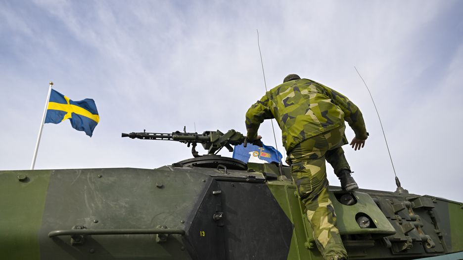 Swedish Army's Gotland Regiment as Military Spending Ramps UpA soldier on a armed vehicle at the base of the Swedish Army's Gotland Regiment near Visby, Sweden, on Friday, March 25, 2022. Sweden's armed forces are boosting preparedness in regions including the Baltic island of Gotland, citing Russias increased military activity in the area. Photographer: Mikael Sjoberg/Bloomberg via Getty ImagesBloombergarmed conflict, ukrrus22, swedish, european, soldiers, military, army, soldier, e.u., eu, nordic, euro members, unrest, emea
