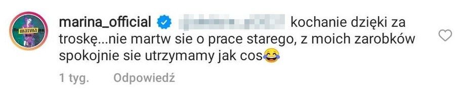 Marina Łuczenko chwali się ubraniem z sieciówki i odpyskowuje złośliwej fance