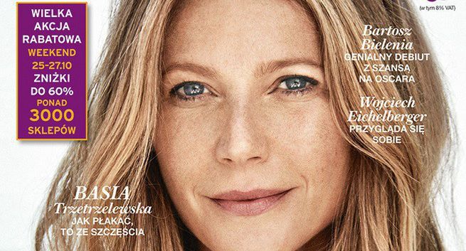 „Zwierciadło” z akcją rabatową „Zakupy z klasą”, na okładce Gwyneth Paltrow