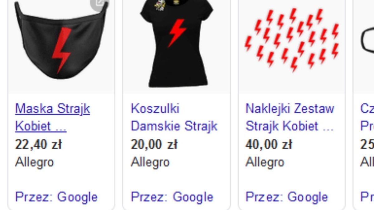 maseczka z błyskawicą.