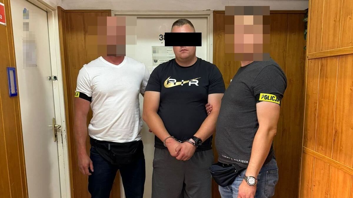 Złodziej alkoholu w rękach policji