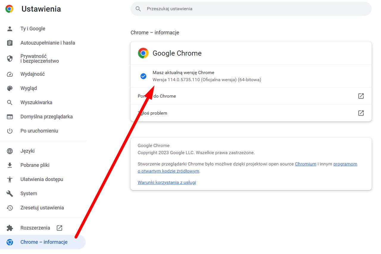 Zaktualizowane wydanie Chrome'a