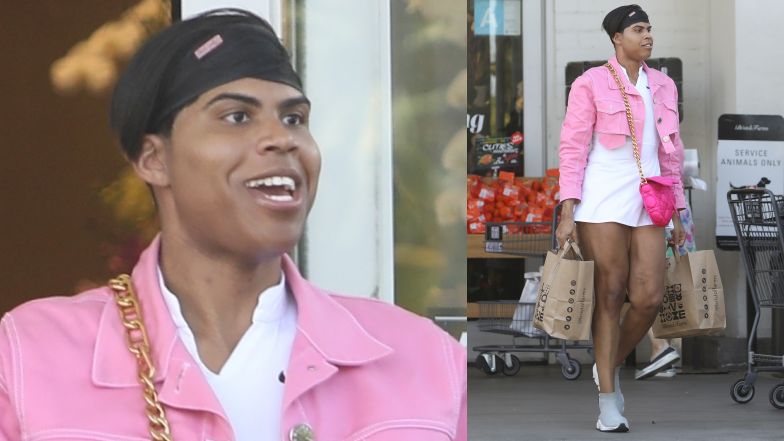 EJ Johnson robi zakupy w sukience mini