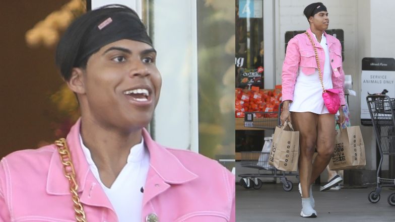 Uradowany EJ Johnson wychodzi z ekskluzywnego marketu w Beverly Hills, odsłaniając nogi w mini (ZDJĘCIA)