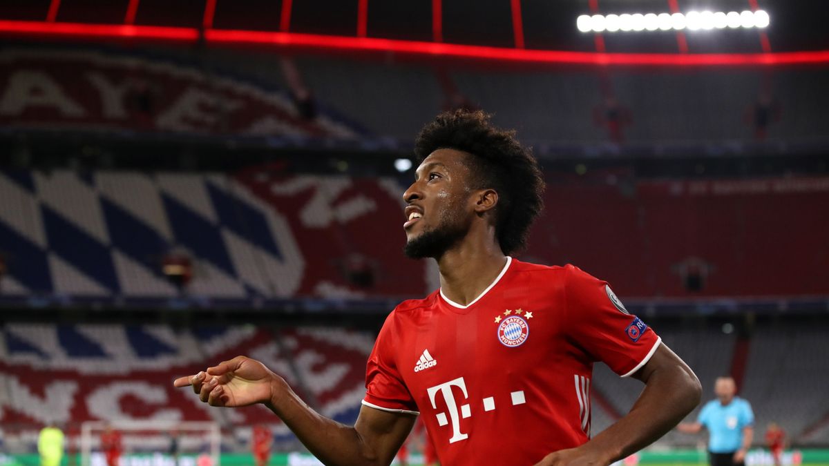 PAP/EPA / Alexander Hassenstein / Na zdjęciu: Kingsley Coman po drugim golu strzelonym Atletico
