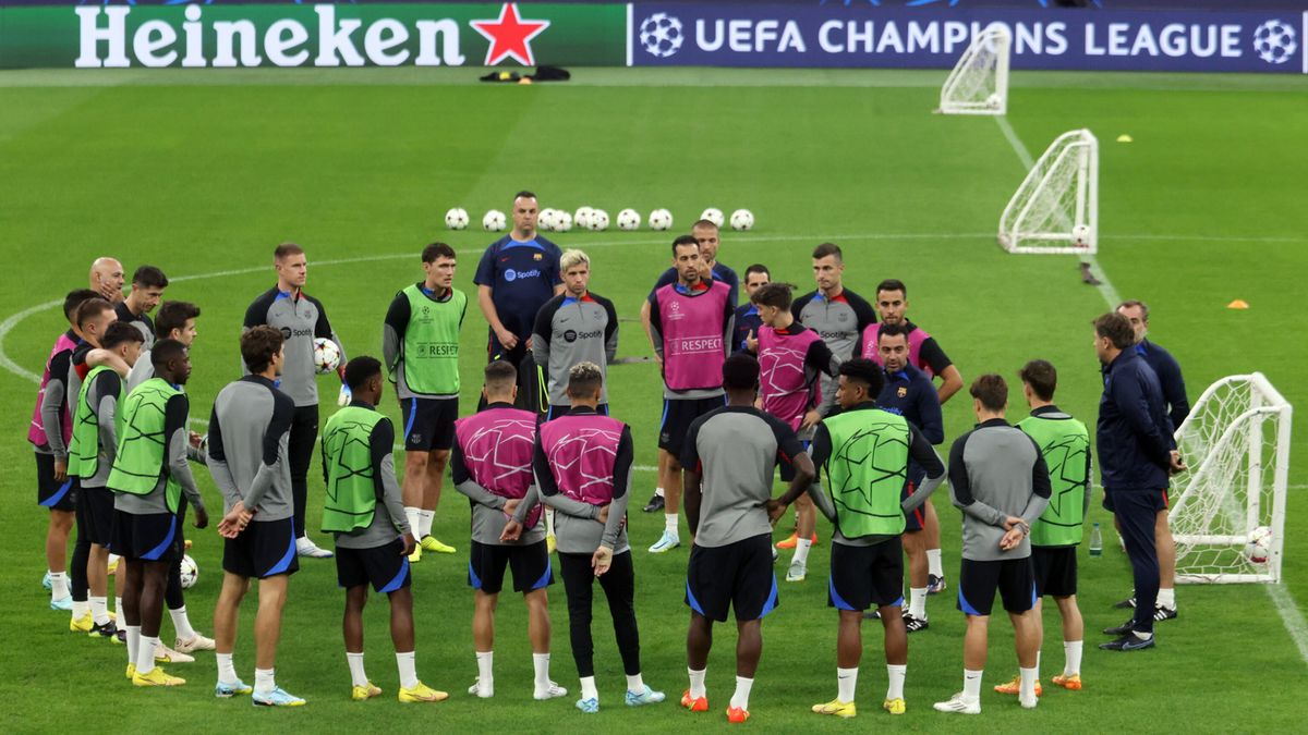 trening piłkarzy FC Barcelony