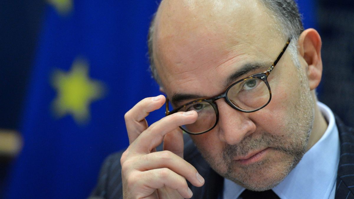 Pierre Moscovici, komisarz ds. ekonomicznych i finansowych, podatków i ceł</br>podczas dzisiejszego spotkania w Brukseli