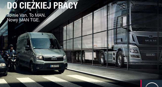Wojciech Mann w kampanii reklamowej samochodów MAN TGE