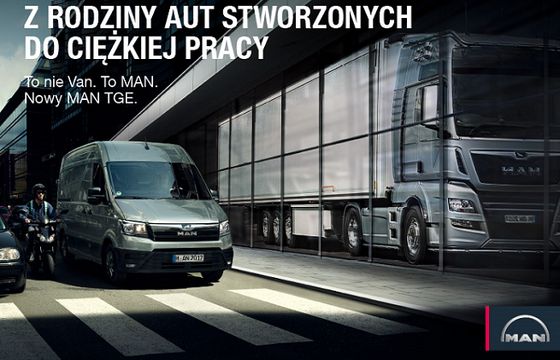 Wojciech Mann w kampanii reklamowej samochodów MAN TGE