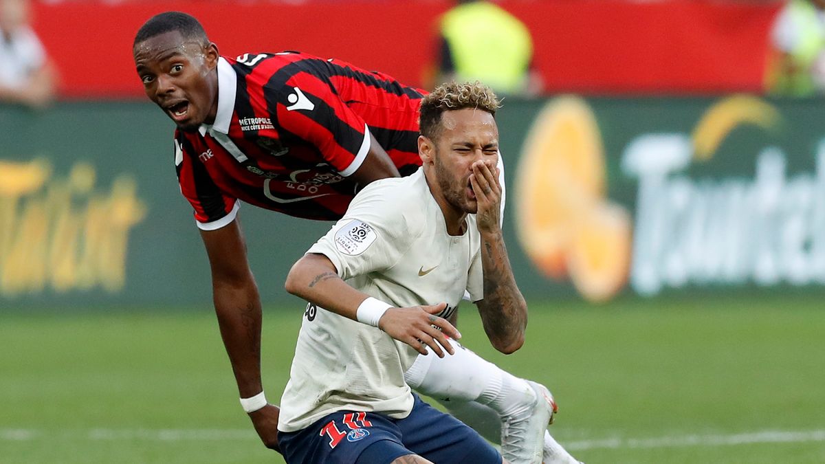 Neymar podczas meczu ligowego z Nice (290918)
