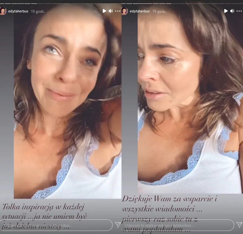Edyta Herbuś płacze na Instagramie, bo jej babcię zabrała karetka