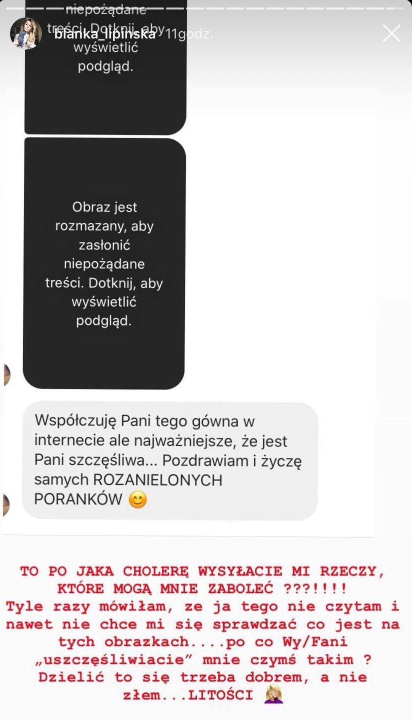 Blanka Lipińska na Instagramie