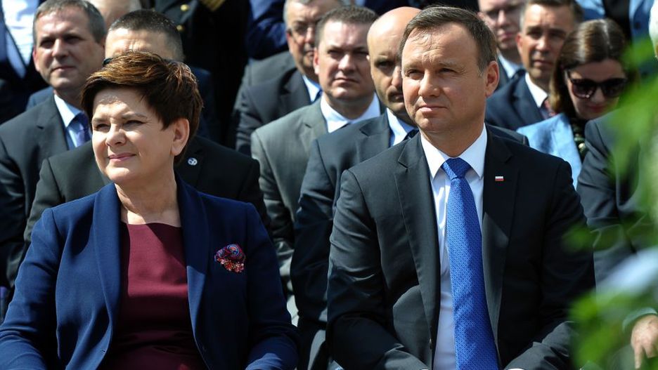 Premier Beata Szydło i prezydent Andrzej Duda.