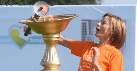 Małgorzata Foreminak zapala znicz olimpijski dla dzieci chorych na raka