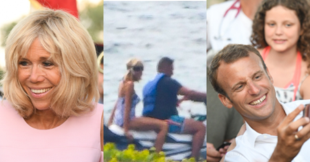 Sielskie wakacje Macronów: autografy, selfie i kąpiel w morzu (ZDJĘCIA)