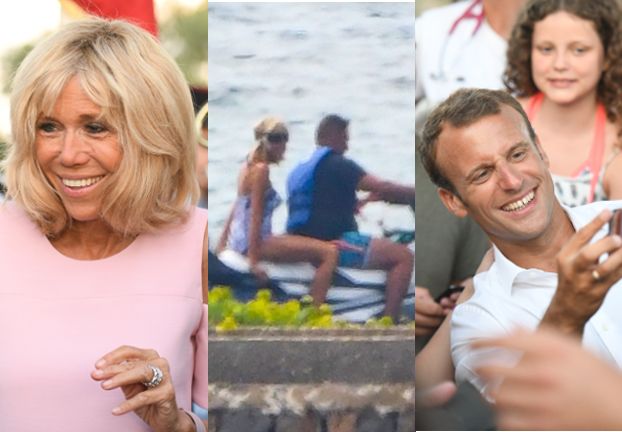 Sielskie wakacje Macronów: autografy, selfie i kąpiel w morzu (ZDJĘCIA)