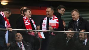 Są zdjęcia. Nawrocki pojawił się na meczu Polaków