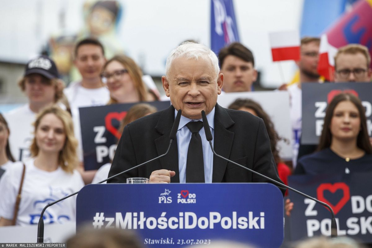 Jarosław Kaczyński na pikniku rodzinnym w Stawiskach