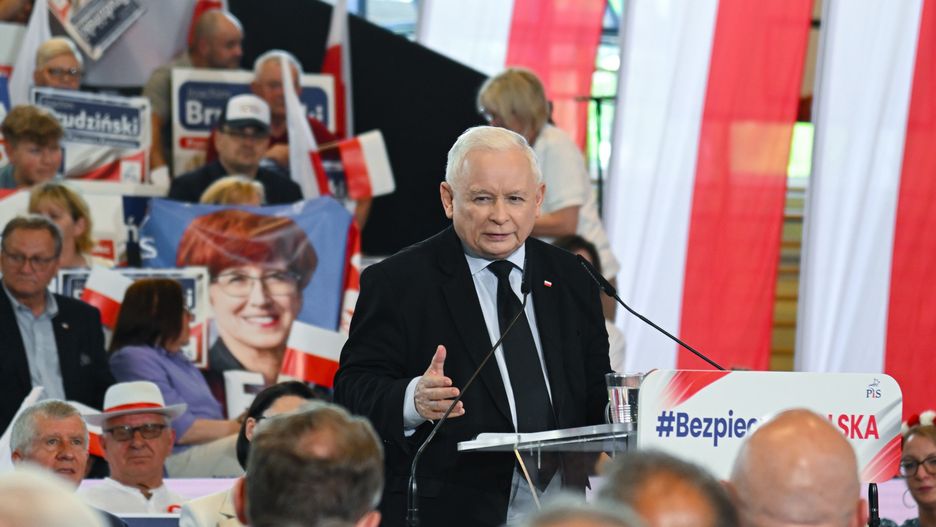 Jarosław Kaczyński podczas spotkania otwartego w Kozielicach 