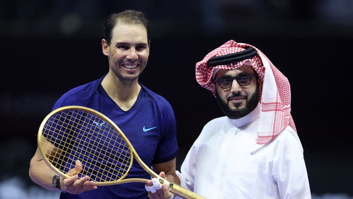 Getty Images / Richard Pelham / Na zdjęciu: Rafael Nadal i Turki Al-Sheikh