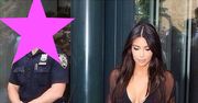 Kim Kardashian w skąpej bluzce spotyka policjanta. Jego mina mówi wszystko