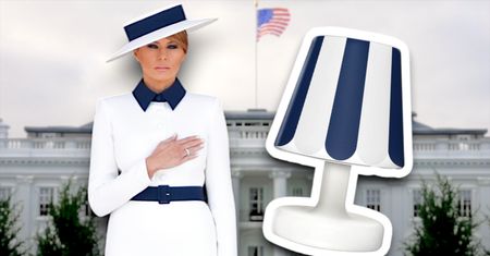 Lampy, które wyglądają jak Melania Trump