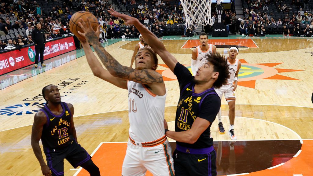 Getty Images / Ronald Cortes / Na zdjęciu: Jeremy Sochan (w białej koszulce)