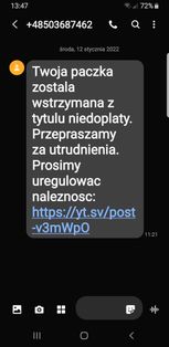 Przykładowe fałszywe SMS-y z ostatnich dni