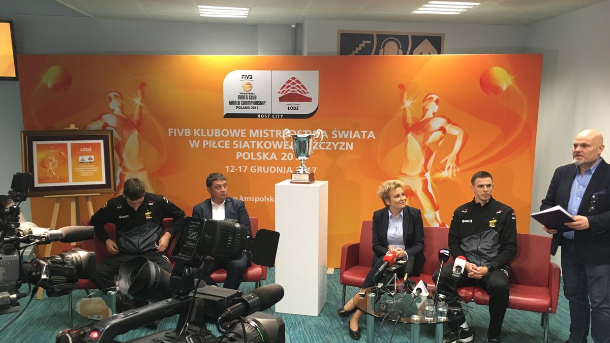 Konferencja prasowa przed Klubowymi Mistrzostwami Świata siatkarzy w Łodzi