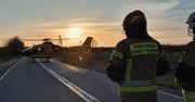 Rokiciny: Auto zderzyło się ze skuterem. Lądował śmigłowiec LPR