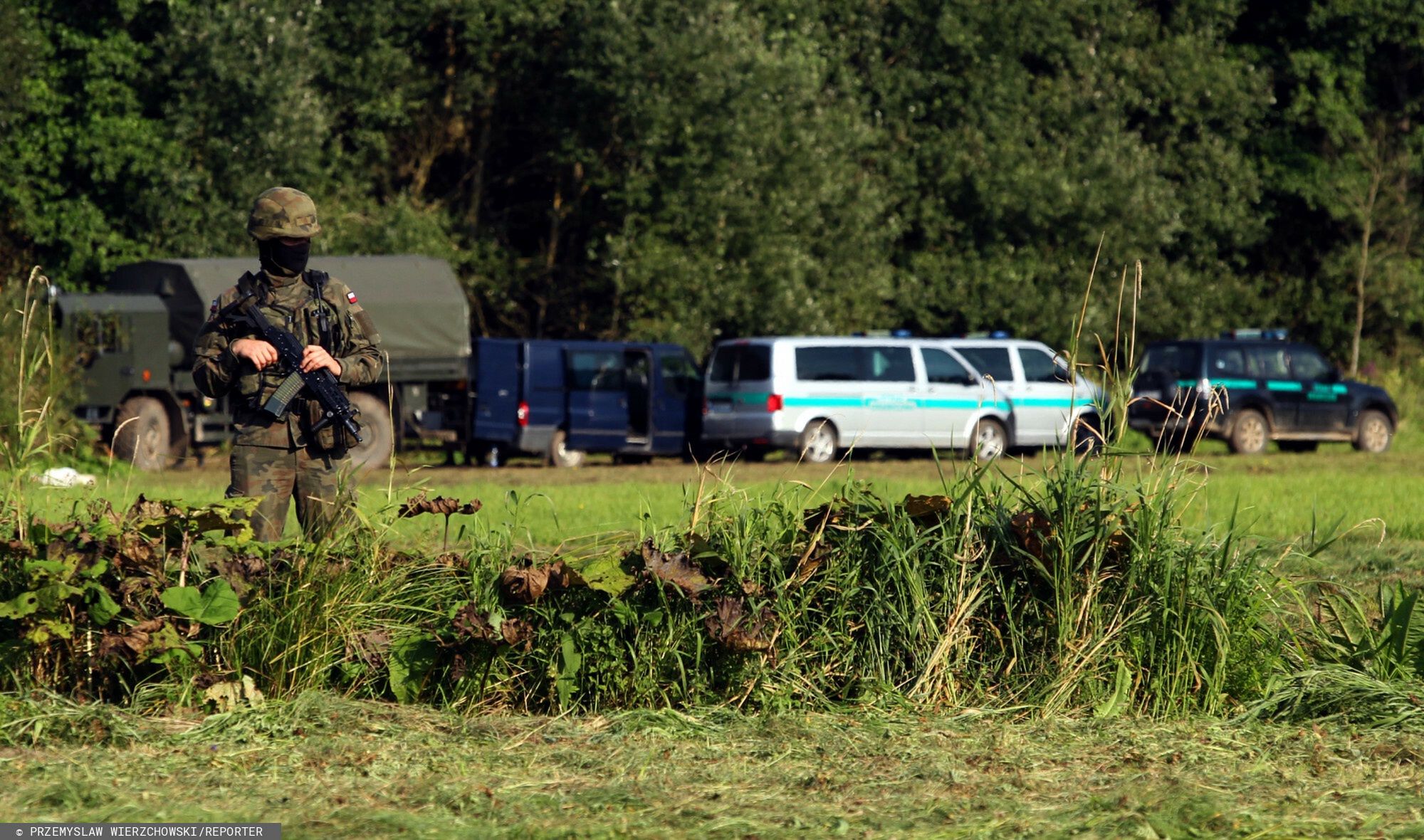 Sytuacja na granicy z Bia?orusi?22.08.2021 Usnarz Gorny . Wojsko na granicy polsko- bialoruskiej .  fot . Przemek Wierzchowski / REPORTERPrzemyslaw Wierzchowski/REPORTER