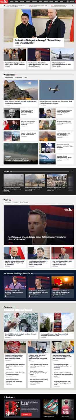Strona główna portalu Polskiego Radia 24