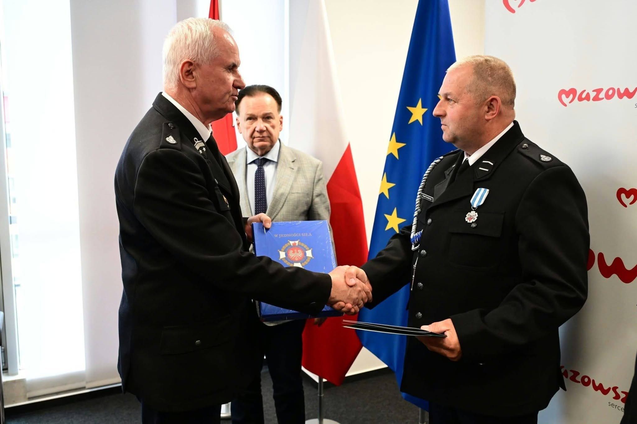 Strażak z powiatu płockiego odznaczony 