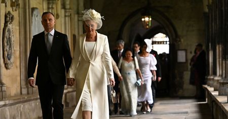 Pojawili się na koronacji. Tak prezentowała się para prezydencka