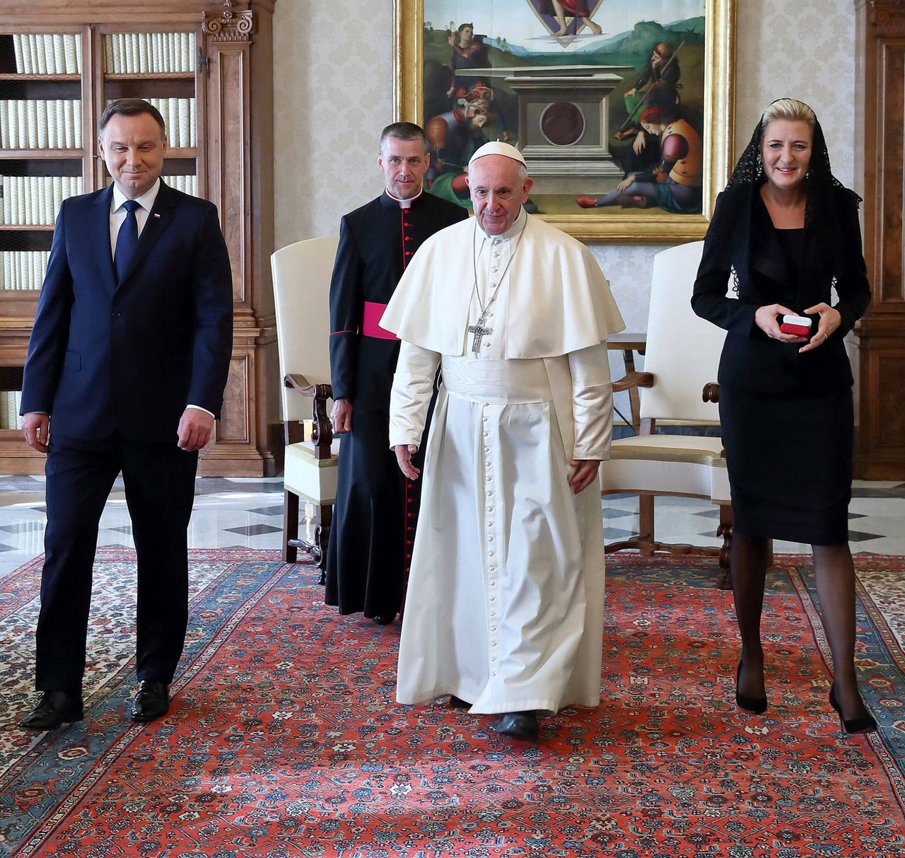 Agata Duda na spotkaniu z papieżem Franciszkiem