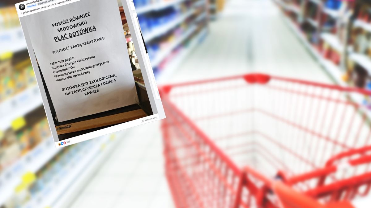 Sklep prosi o płatność gotówką