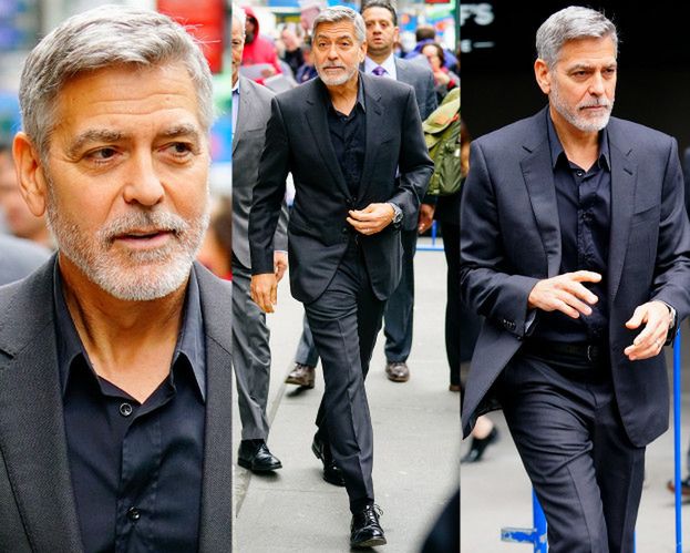 57-letni George Clooney wypełnia służbowe obowiązki w Nowym Jorku