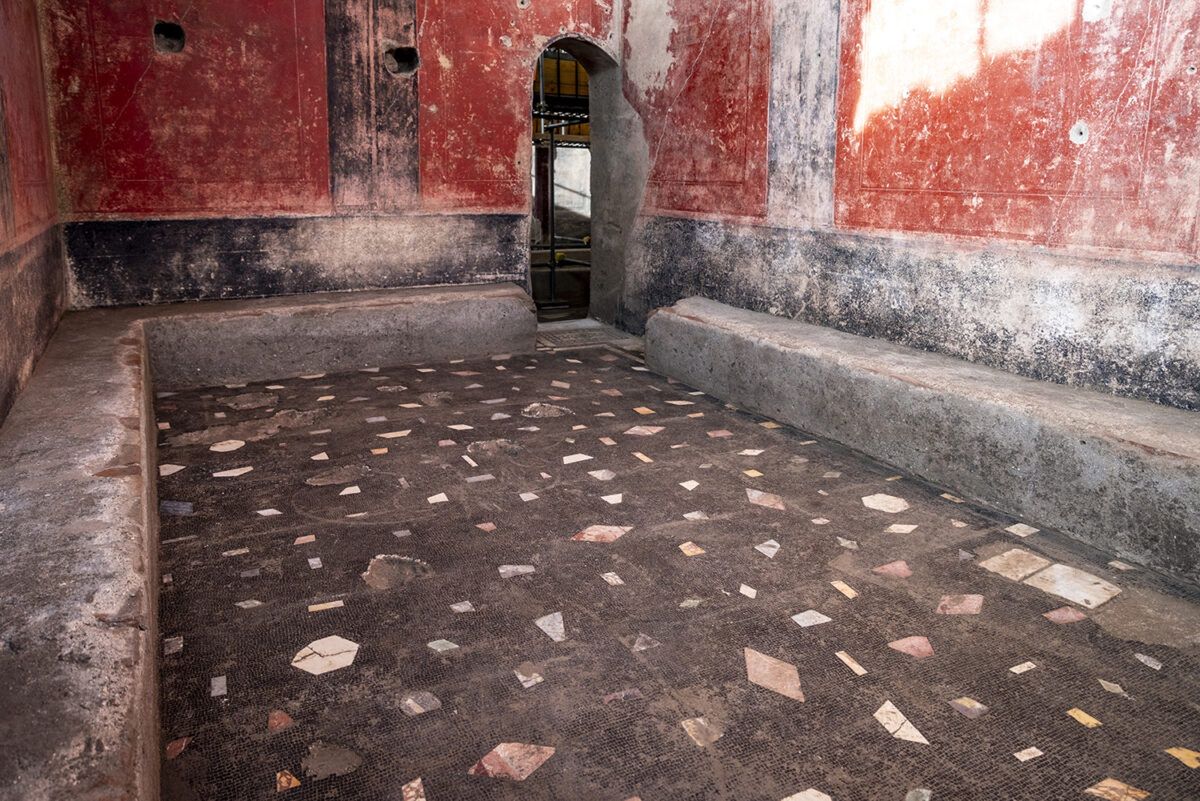 Pompeje: discovered private baths adjoining the ballroom