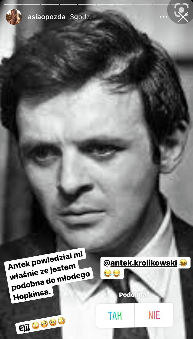 Antek Królikowski porównał Joannę Opozdę do Hopkinsa