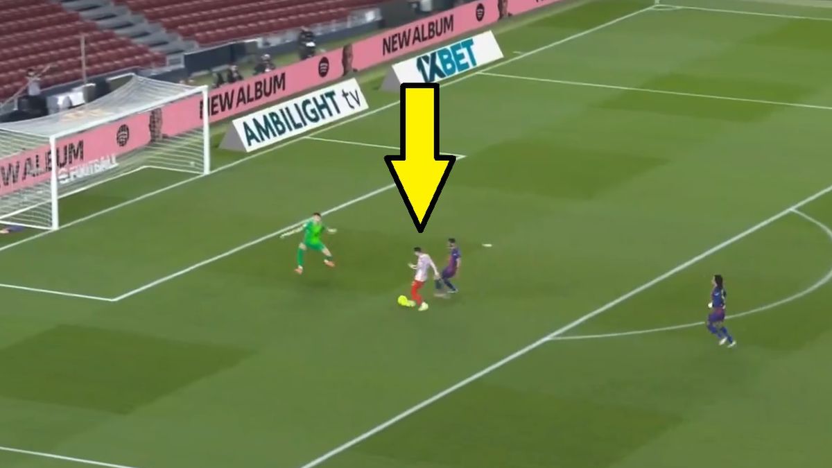 Twitter / Screen / Eleven Sports / Na zdjęciu: Alex Baena otworzył wynik w meczu z Atletico