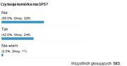 Podsumowanie ankiety "Czy twoja komórka ma GPS?"