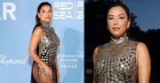Eva Longoria w srebrnej zbroi gra zgrabną nogą na Festiwalu Filmowym w Wenecji. Klasa? (ZDJĘCIA)